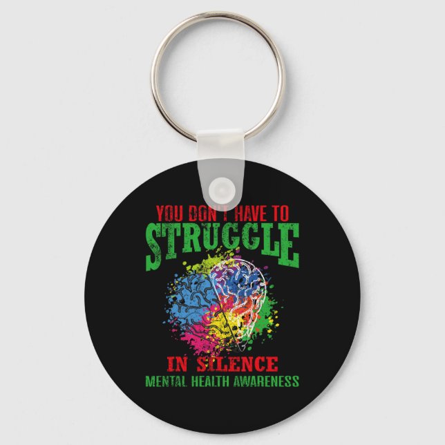 Llavero No Hay Que Luchar En Silencio Por La Salud Mental  (Anverso)