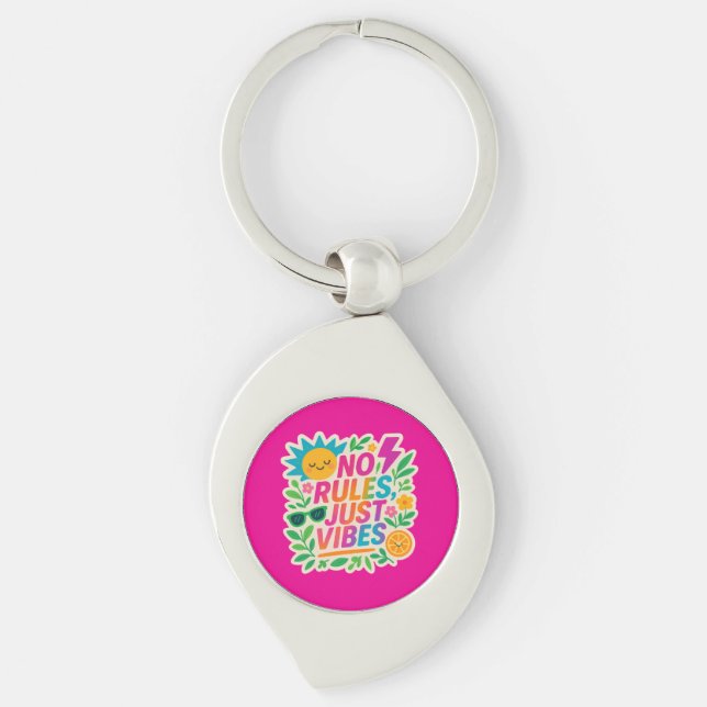 Llavero No hay reglas sólo vibraciones - Neon Gradient Kaw (Anverso)