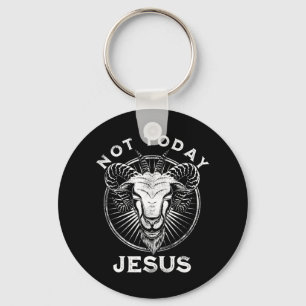Llavero No Hoy Jesús Funny Ateo Satánico Gótico Negro M