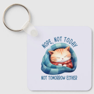 Llavero No Hoy, No Mañana: Humor De Gato Introvertido