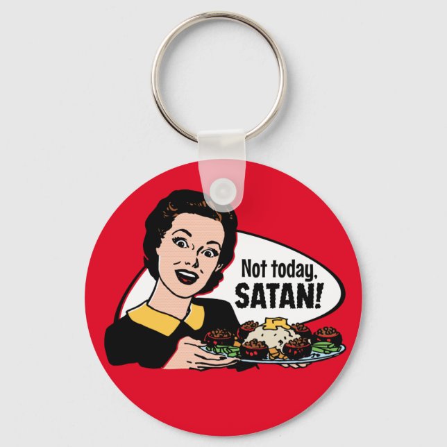 Llavero No hoy Satanás Keychain (Anverso)