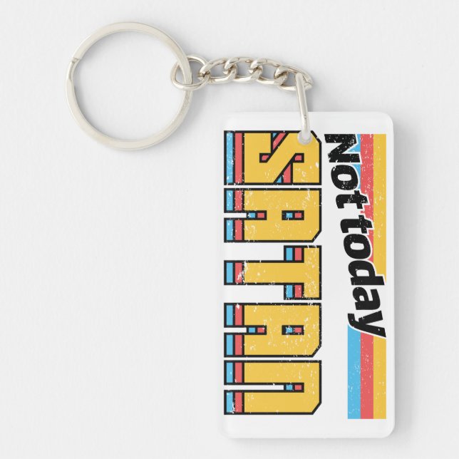 Llavero No hoy Satanás Retro (Frente)