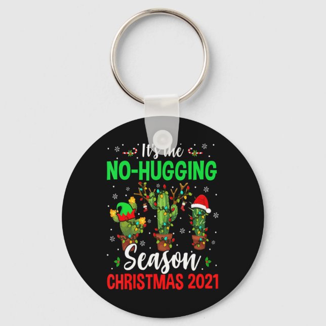 Llavero No Hugging Season Xmas 2021 Elf Reindeer Santa Ca  (Anverso)