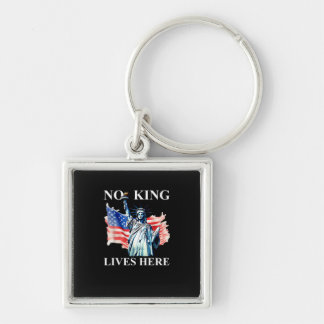 Llavero No King Lives en América Bandera Patriótica de Lib