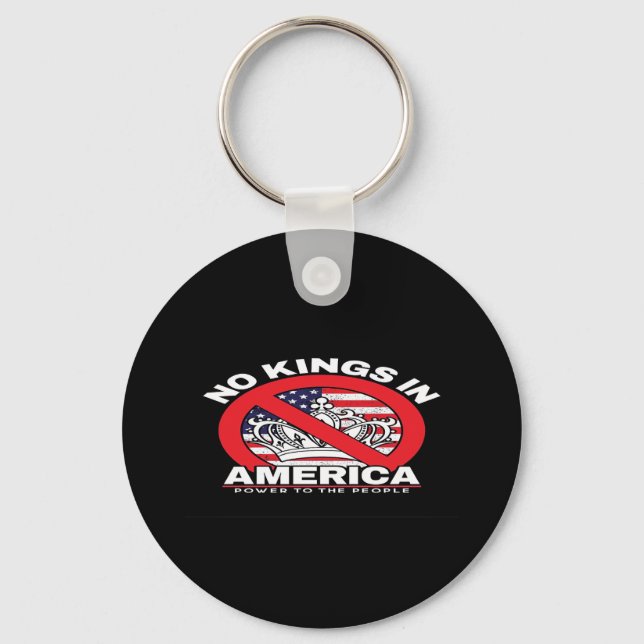 Llavero No Kings In America Anti-Monarchy Patriotic Design (Anverso)