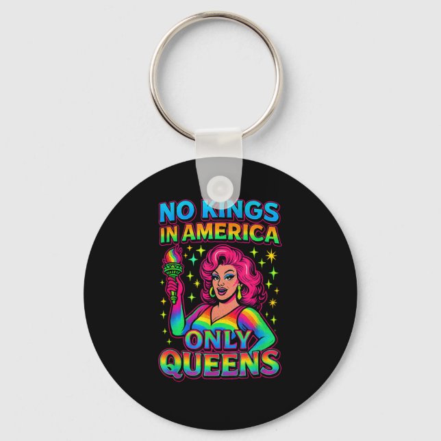 Llavero No Kings In America Only Queens Funny Queer Gay Pr (Anverso)