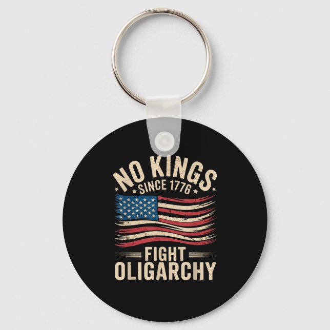 Llavero No Kings In America Since 1776  Oligarchy Patrioti (Anverso)