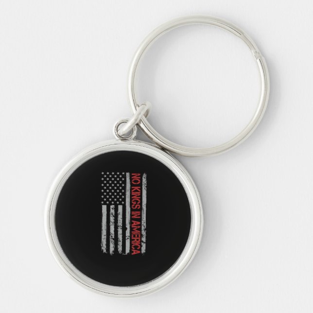 Llavero No Kings In America US Flag Vintage Retro Style (Frente)