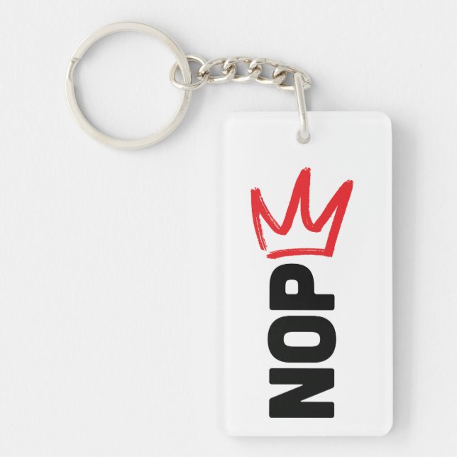 Llavero No Kings NOPE Keychain (Frente)