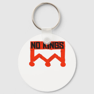 Llavero No Kings Protest Graphic Grunge Crown Clásico Ame