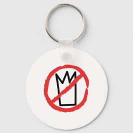Llavero No kings protest logo, no crown red stop sign