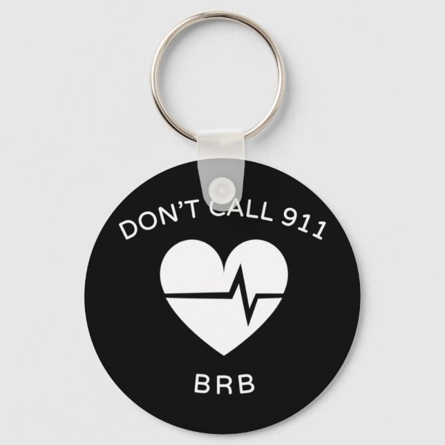 Llavero No llame al 911 BRB POTS Disautonomía Conciencia T (Anverso)