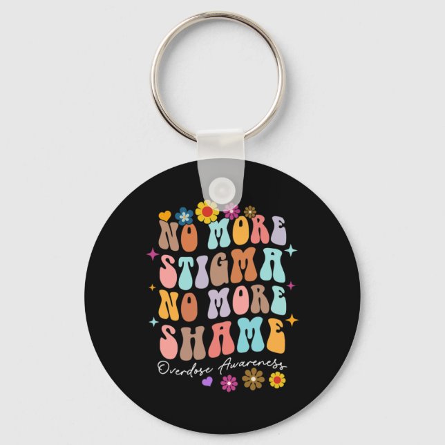Llavero No más Estigma y Vergüenza Sensibilización sobre l (Anverso)