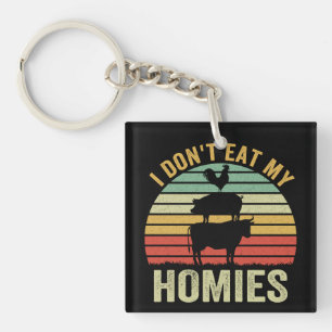 Llavero No Me Como a Mis Amigos Divertido Regalo Vegano Re