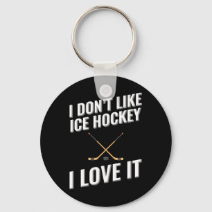 Llavero No me gusta el hockey sobre hielo
