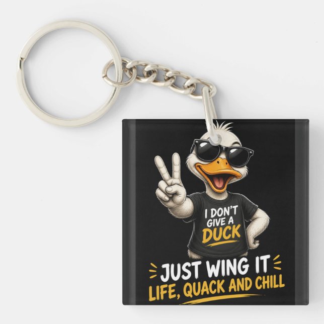 Llavero No me importa un pato (Frente)
