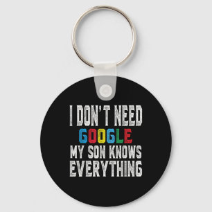 Llavero No Necesito Google, Mi Hijo Lo Sabe Todo Amantes