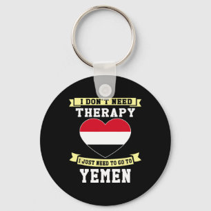 Llavero No Necesito Terapia Solo Necesito Ir A Yemen