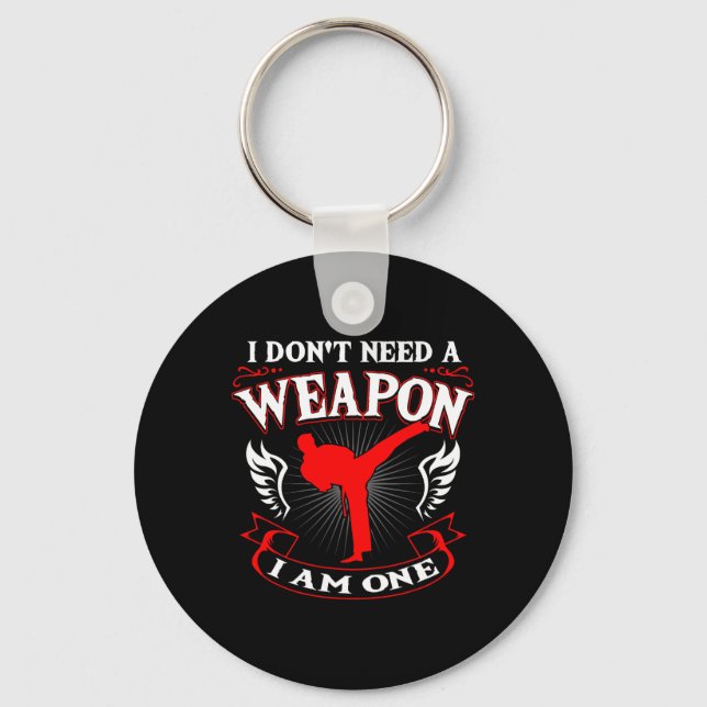 Llavero No Necesito Un Arma Soy Uno Karate Artes Marciales (Anverso)