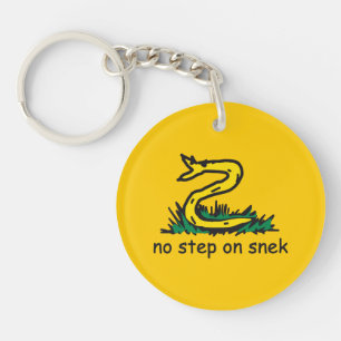 Llavero No pisar en snek memes parodia de Gadsden SnekRigh