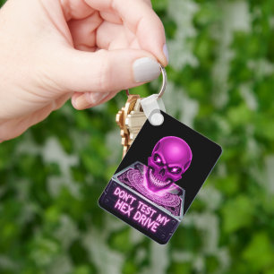 Llavero No Pruebes Mi Unidad Hex- Calavera 
