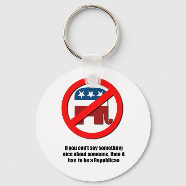 Llavero No puedo decir nada bueno sobre los republicanos (Anverso)
