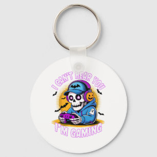 Llavero No puedo escucharte estoy jugando Spooky Skeleton
