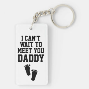 Llavero No puedo esperar a conocerte papá Keychain