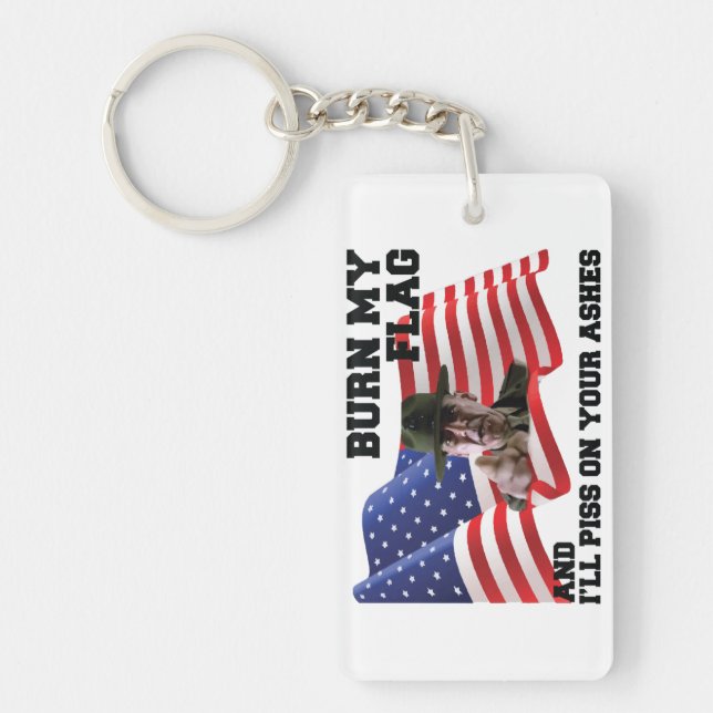 Llavero No queme mi bandera (Frente)