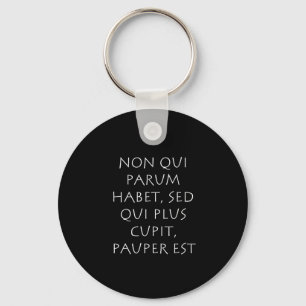 Llavero No qui parum habet sed qui plus cupit pauper est