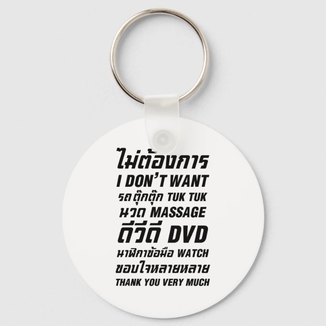 Llavero No quiero que TUK MASAJE DVD WATCH (Anverso)