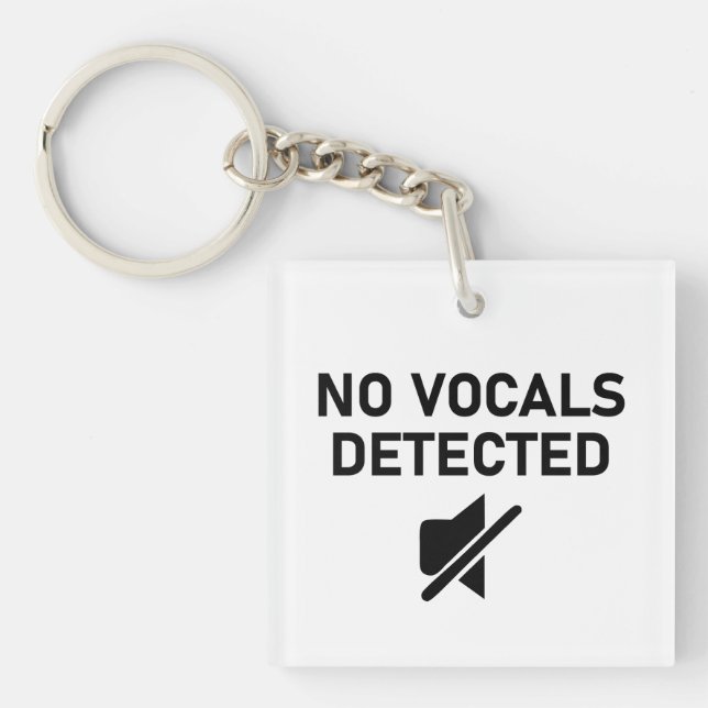 Llavero No se detectaron vocales con diseño de audio mínim (Frente)