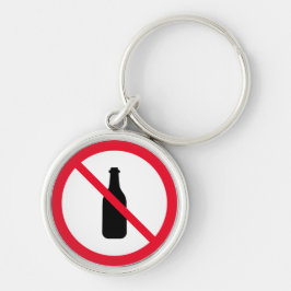 Llavero No se prohíbe el Rótulo con alcohol | Keychain Pre