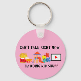 Llavero No se puede hablar ahora mismo Keychain Pink