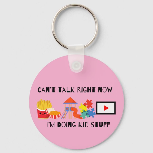 Llavero No se puede hablar ahora mismo Keychain Pink (Anverso)