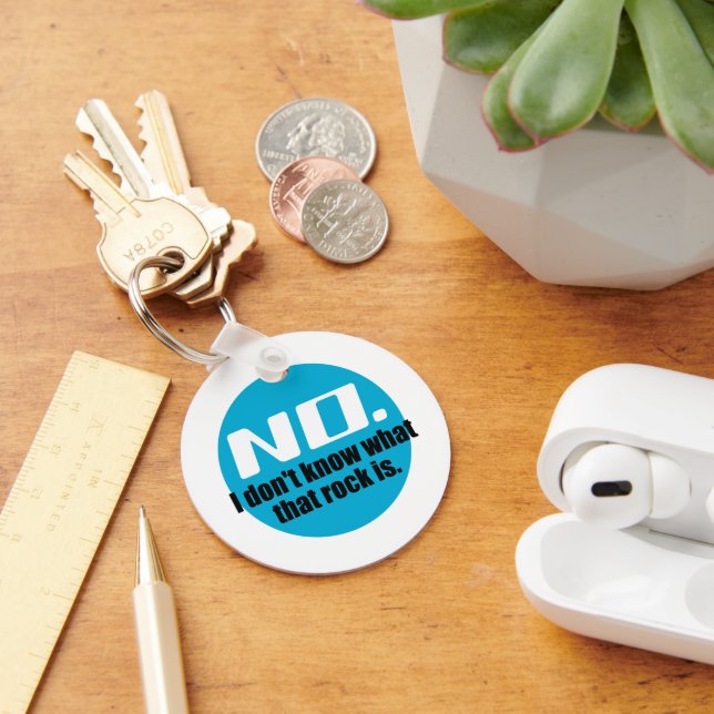 Llavero No sé qué es esa roca (azul) (Escritorio )