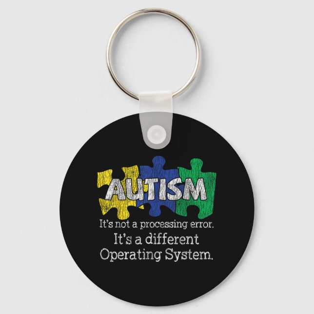 Llavero No Se Trata De Un Error De Procesamiento Autismo A (Anverso)