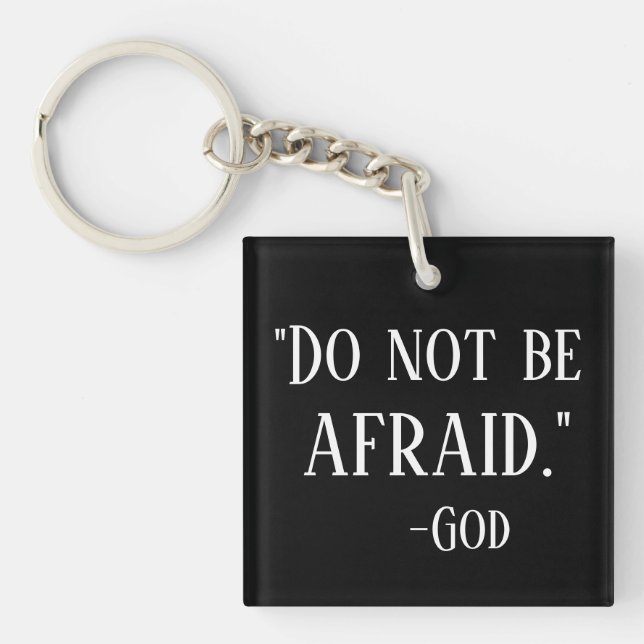 Llavero NO SEA cristiano lindo de la impresión ASUSTADA de (Frente)