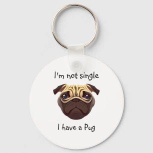 Llavero No soltero Tengo un Pug