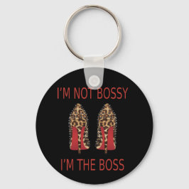 LLAVERO NO SOY BOSSY, SOY EL ESTUDIO DE BOTELLAS ROJAS