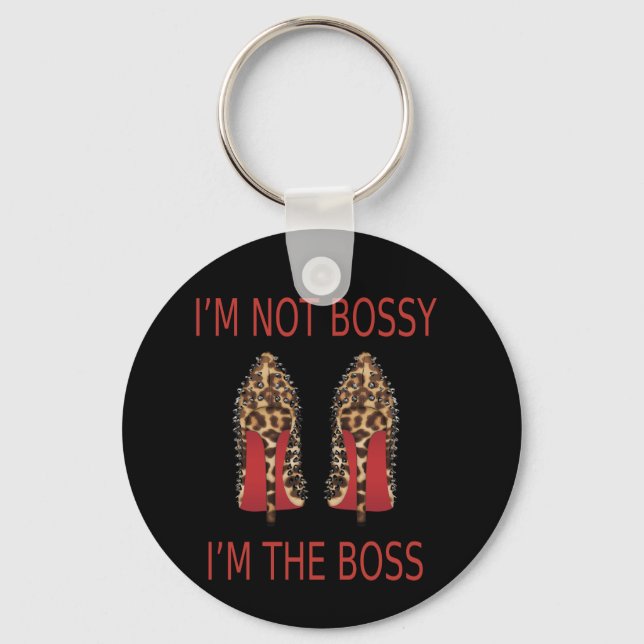 LLAVERO NO SOY BOSSY, SOY EL ESTUDIO DE BOTELLAS ROJAS (Anverso)