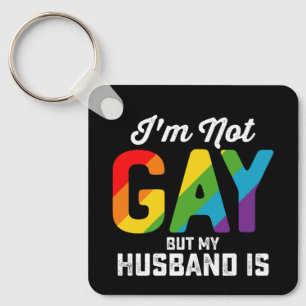 Llavero No soy gay pero mi esposo es divertido Orgullo LGB
