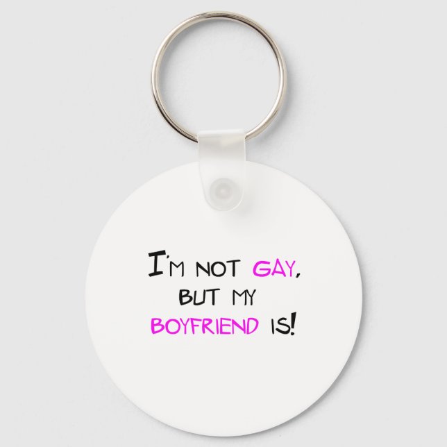 Llavero No soy gay, pero mi novio es (Anverso)