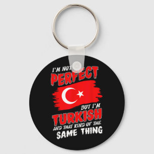 Llavero No Soy Perfecto Pero Soy Bandera Turca Turquía