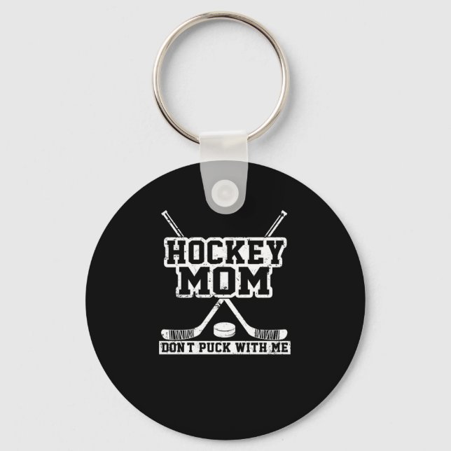 Llavero No te metas conmigo cuando juegue hockey (Anverso)