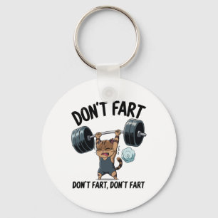 Llavero No te Pedas Divertido Gimnasio Fitness Gato Entren
