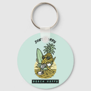 Llavero No Te Preocupes Playa Feliz – Piña Surfista Divert