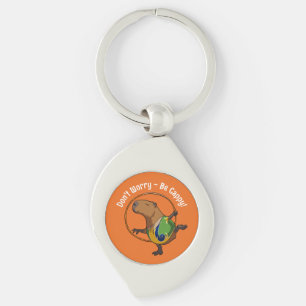 Llavero No te preocupes ser cappy Capybara Gymnast Hoop Pe