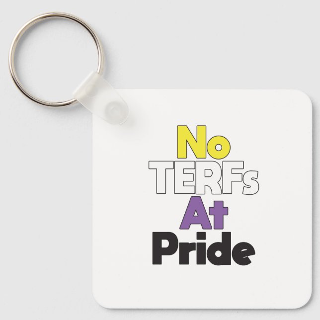 Llavero No TERFs at Pride Keychain (Anverso)