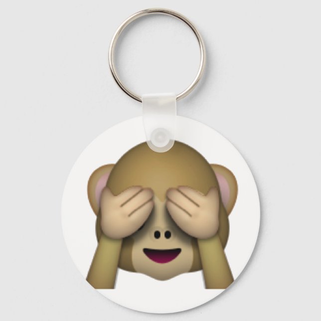 Llavero No ver Mono Malvado - Emoji (Anverso)